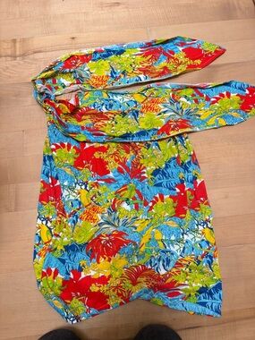 Vintage SML Sport Multicolor Floral Print Cotton Skirt
